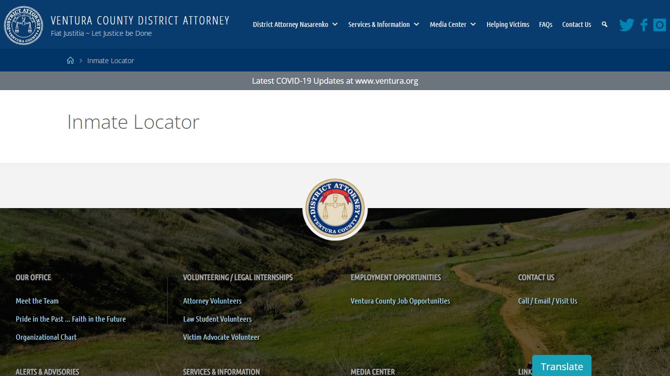 Inmate Locator – Ventura County District Attorney